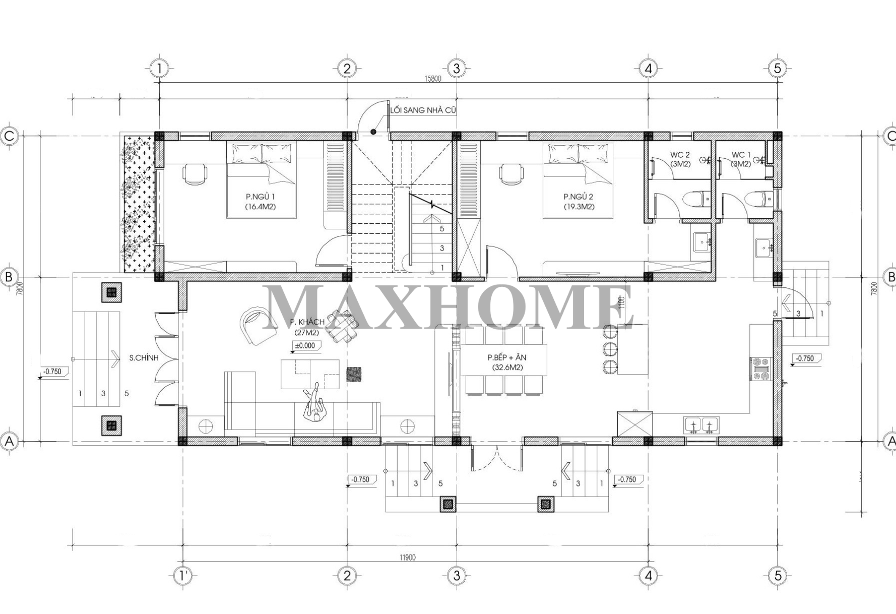 Mẫu nhà 2 tầng mái Nhật tân cổ đẹp mê li tại Nghệ An
