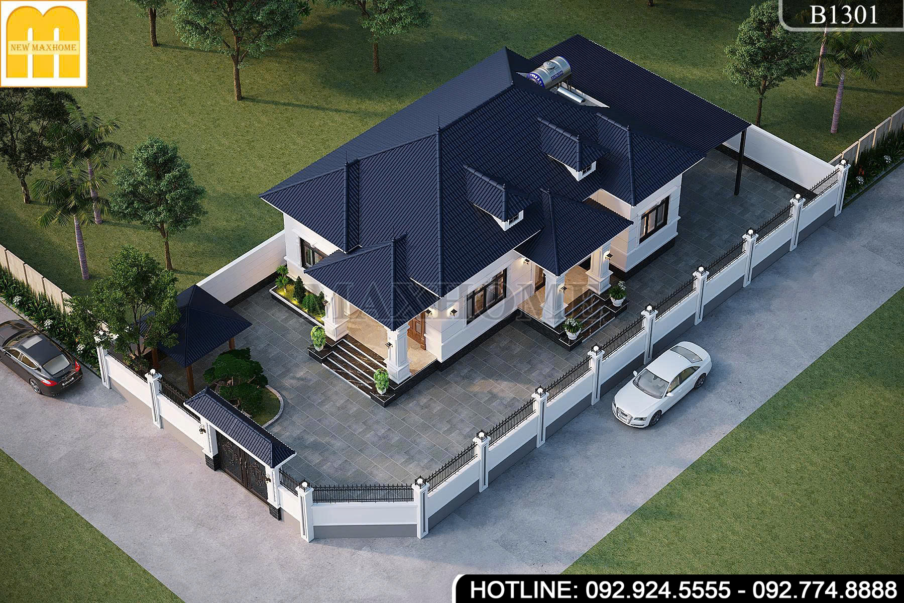 Mẫu nhà tân cổ điển cấp 4 đơn giản, tinh tế 
