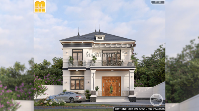 Mẫu thiết kế 2 tầng mái Nhật Hot năm 2026 | MH47102