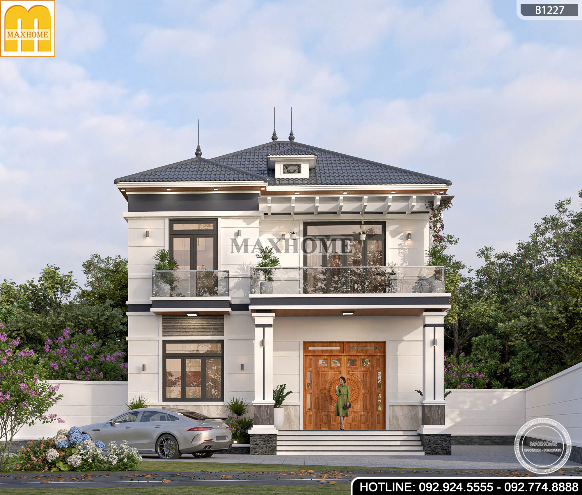 Mẫu thiết kế 2 tầng mái Nhật Hot năm 2026 | MH47102