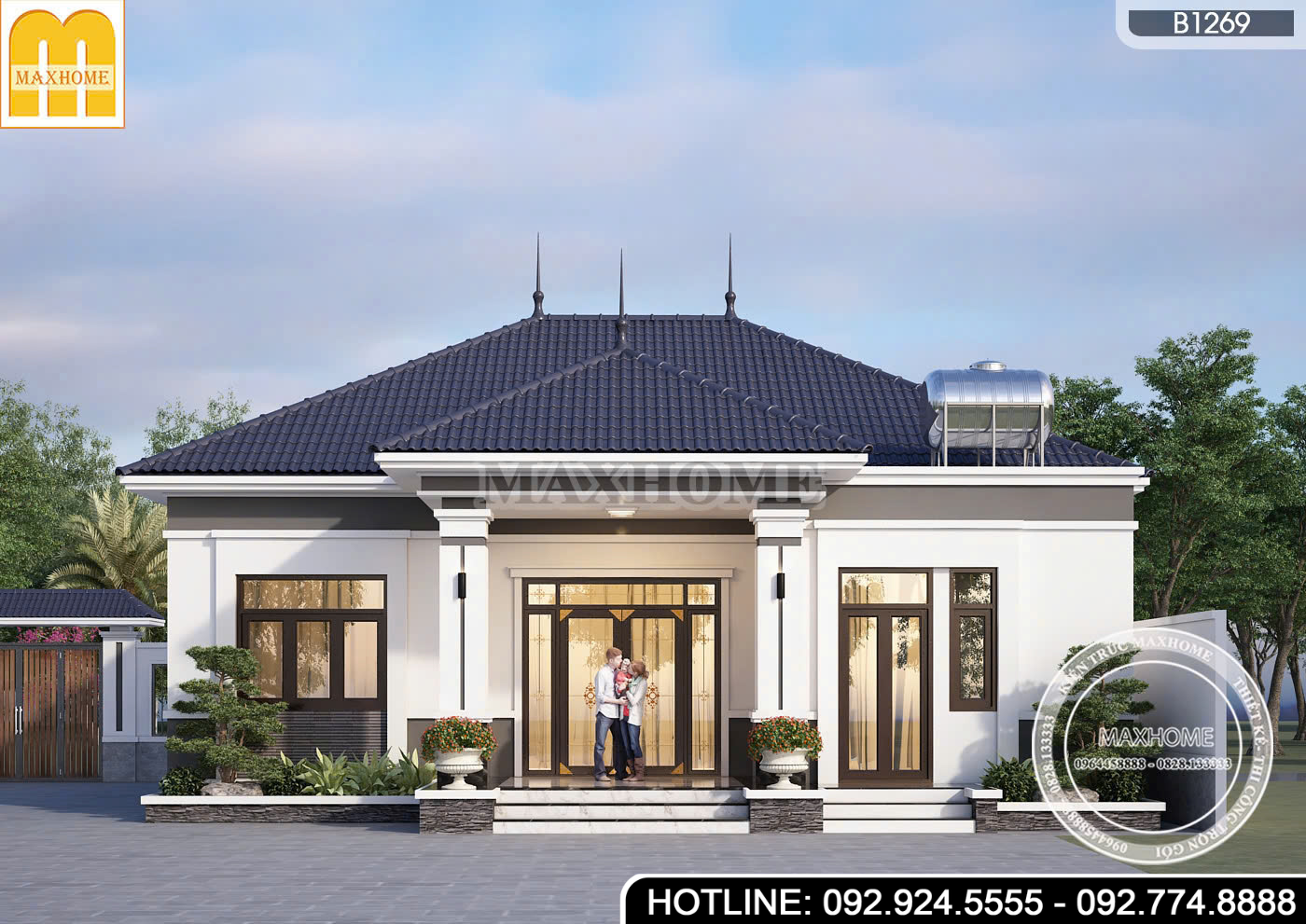 Ngắm nhìn mẫu nhà mái Nhật 3 gian đơn giản, đầy đủ công năng | MH47089