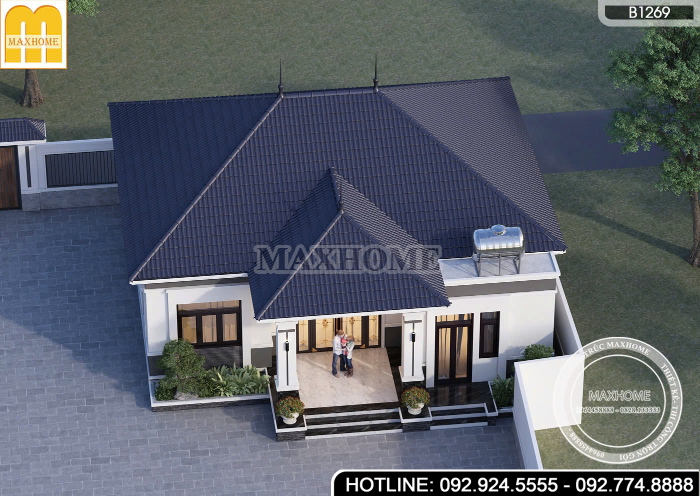 Ngắm nhìn mẫu nhà mái Nhật 3 gian đơn giản, đầy đủ công năng | MH47089