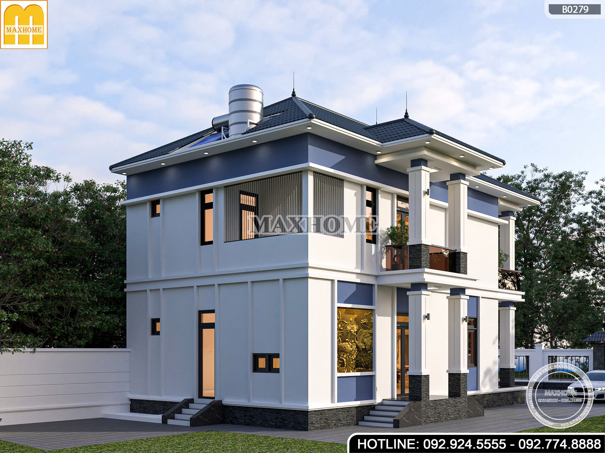 Sở hữu mẫu nhà 2 tầng mái Nhật hiện đại tại Hải Phòng | MH46229
