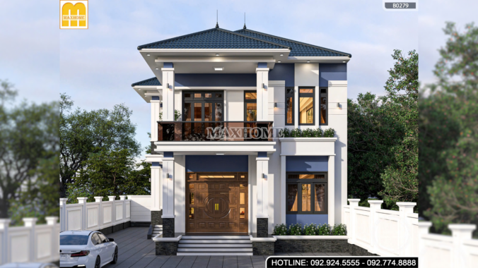 Sở hữu mẫu nhà 2 tầng mái Nhật hiện đại tại Hải Phòng | MH46229