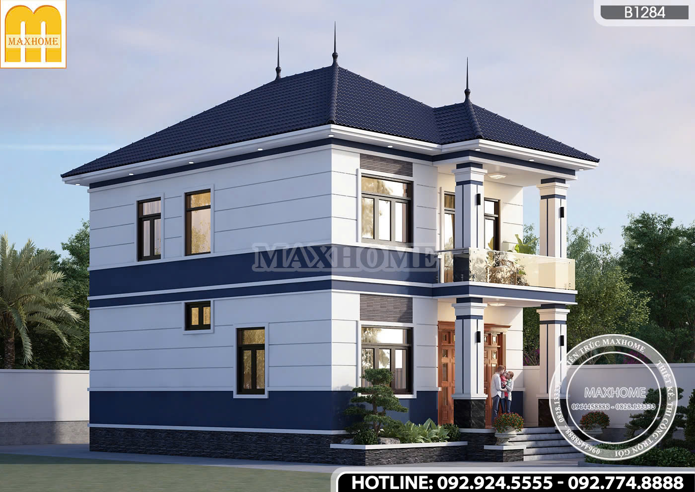 Thiết kế 2 tầng mái Nhật hiện đại đẹp mãn nhãn tại Thanh Hóa | MH47103 Thiết kế 2 tầng mái Nhật hiện đại đẹp mãn nhãn tại Thanh Hóa | MH47103
