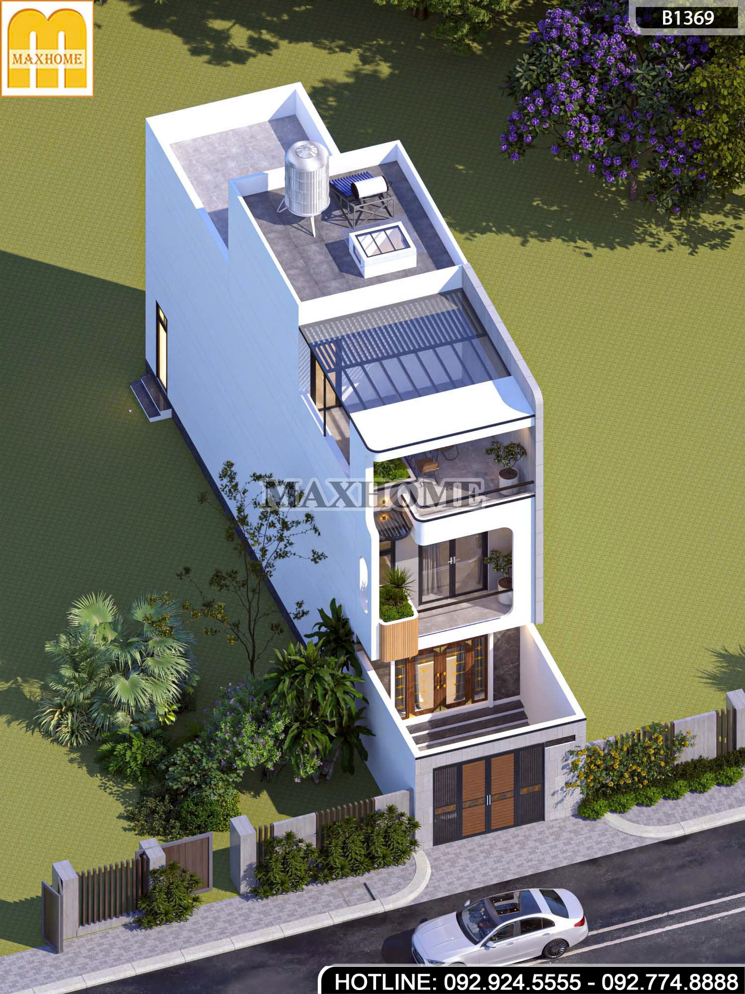 nhà phố 2 tầng 1 tum