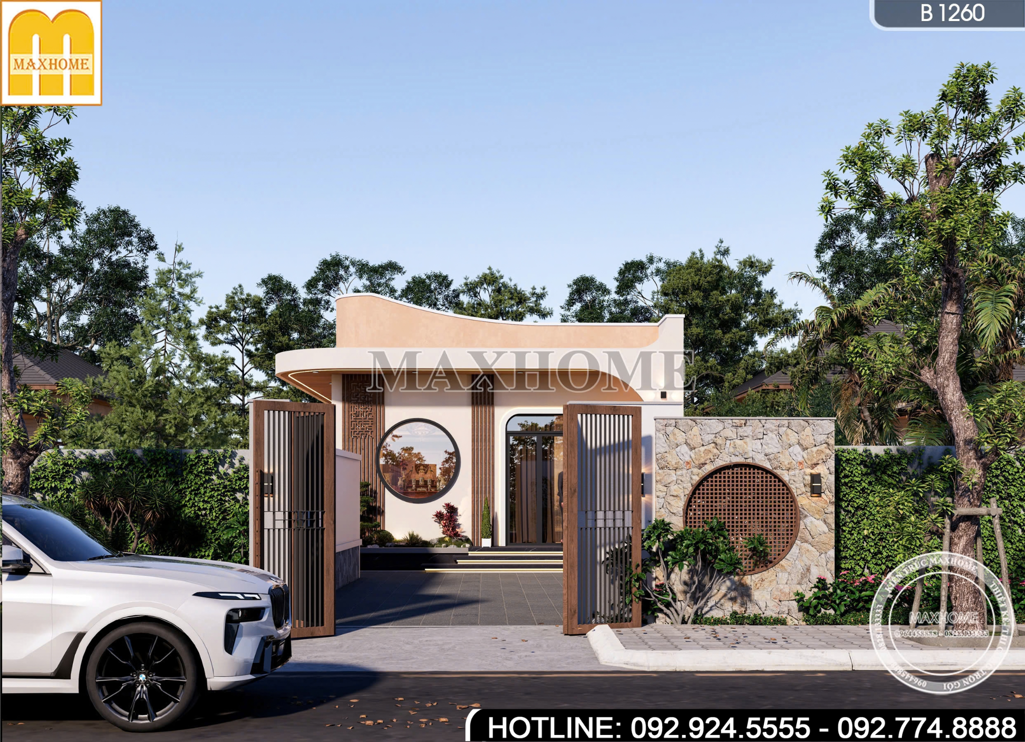 Mẫu Nhà Cấp 4 Mái Bằng Đẹp, Giá Rẻ | MH47085