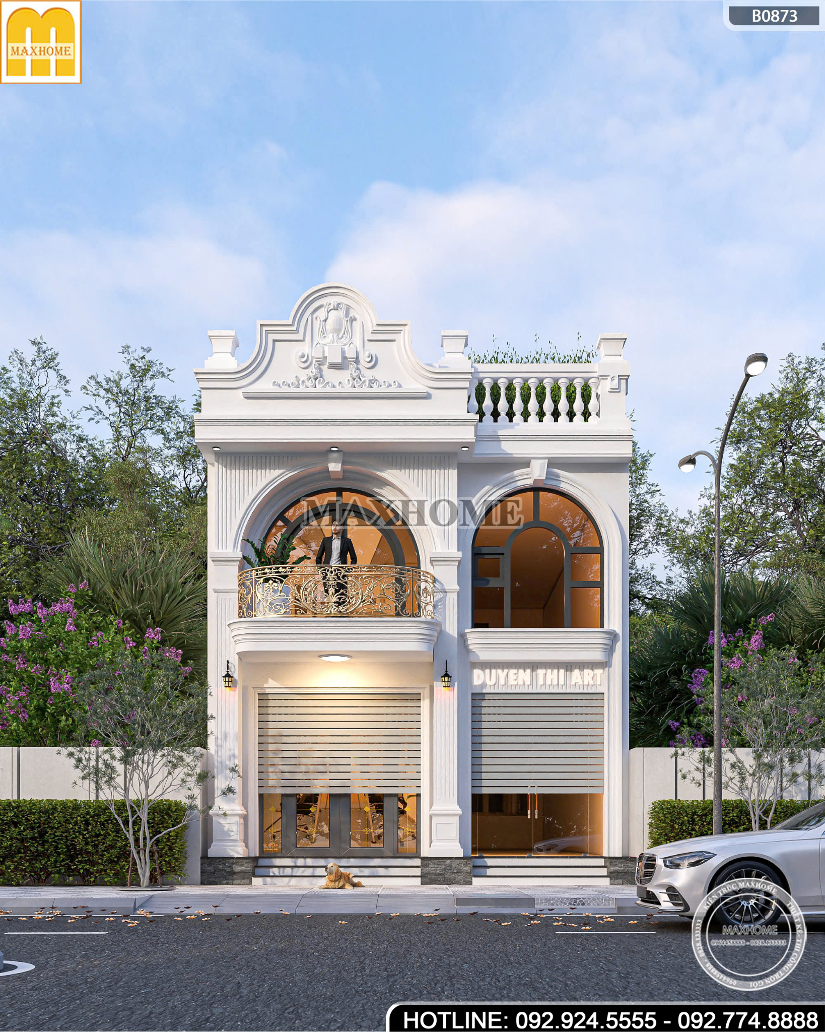 Mẫu Nhà 2 Tầng Tân Cổ Điển | MH46864
