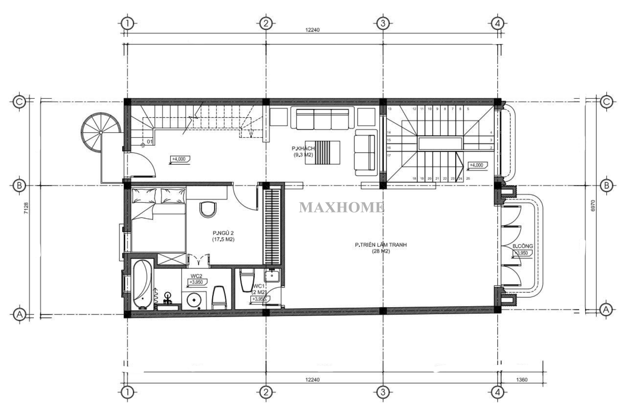Mặt bằng công năng sử dụng tầng 1