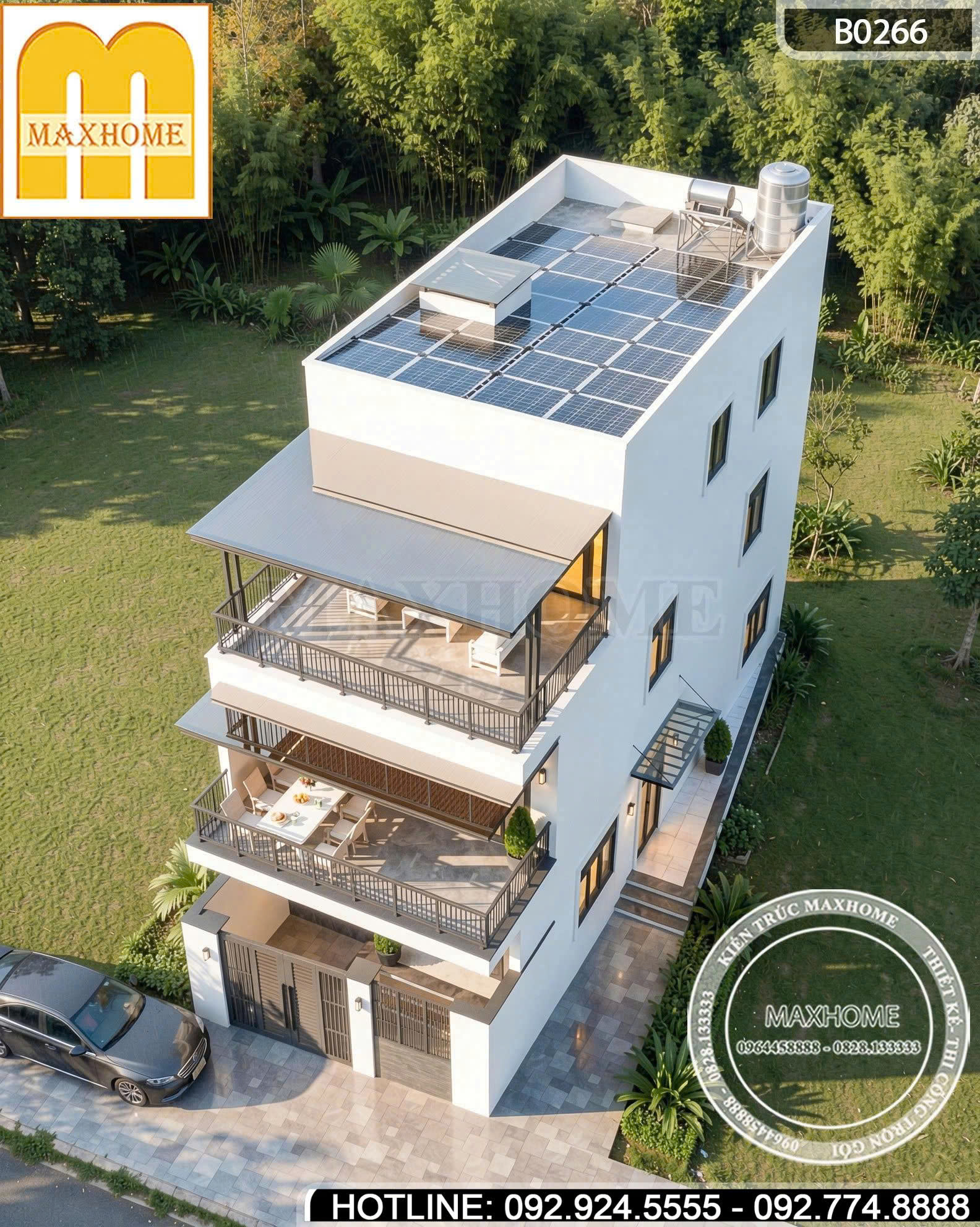 Mẫu nhà 3 tầng hiện đại | MH46948