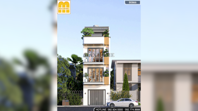 Mẫu nhà phố 3 tầng 1 tum