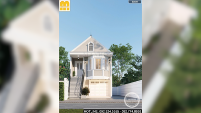 Nhà gác lửng mái Thái có gara để xe | MH46964