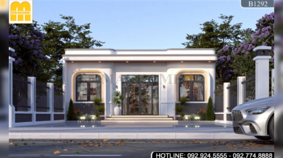 Mẫu nhà mái bằng kết hợp hầm | MH47110