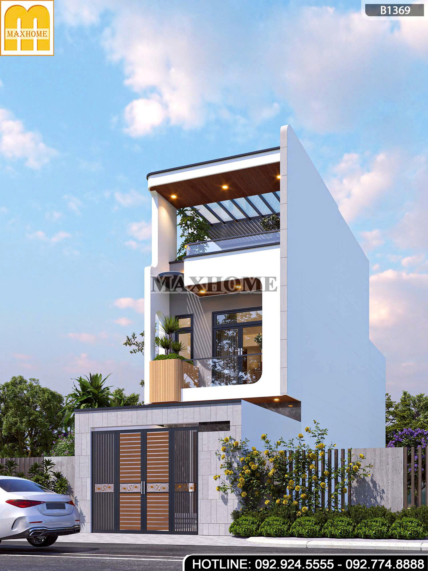 nhà phố 2 tầng 1 tum