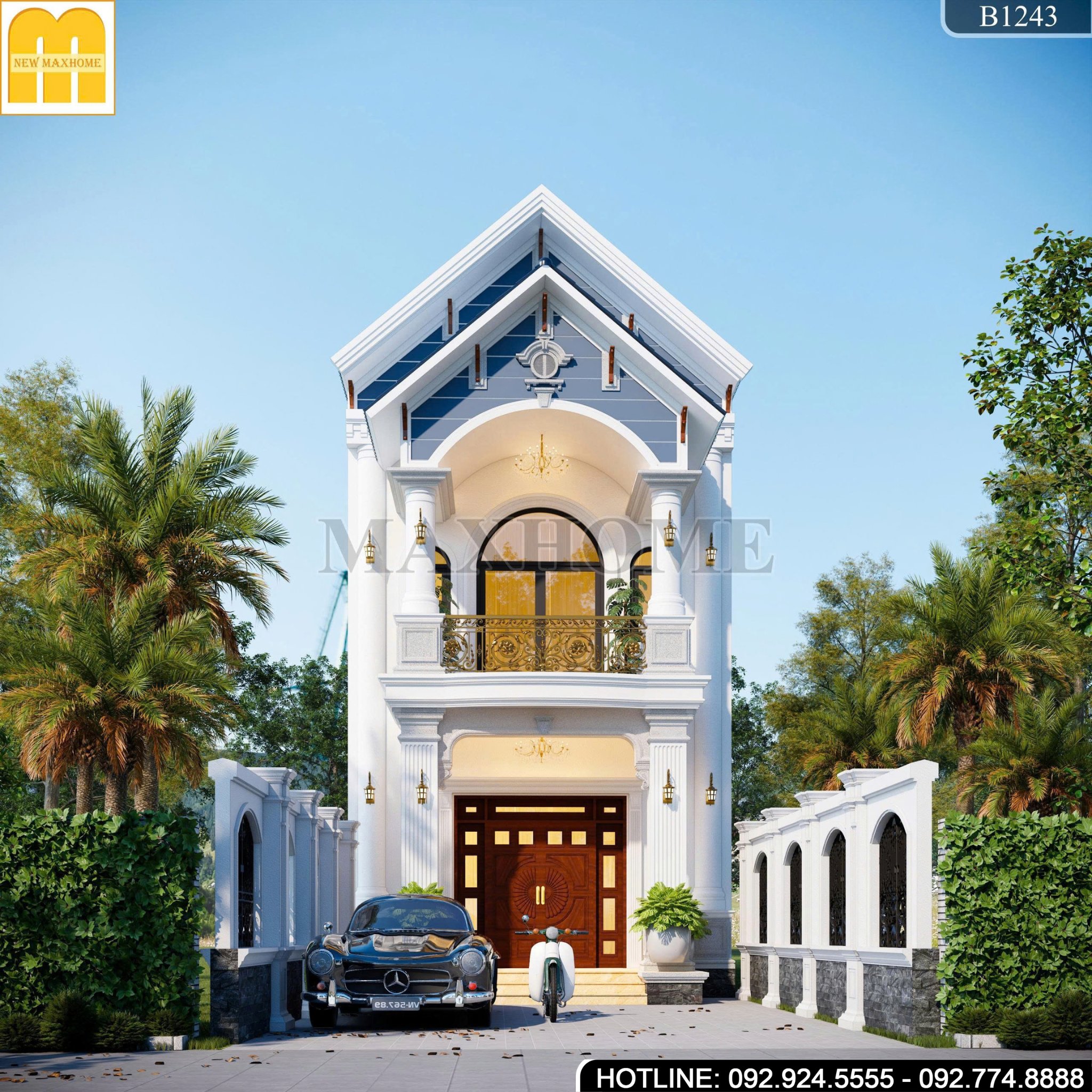 Thiết Kế Nhà 2 Tầng Mái Thái | MH47161