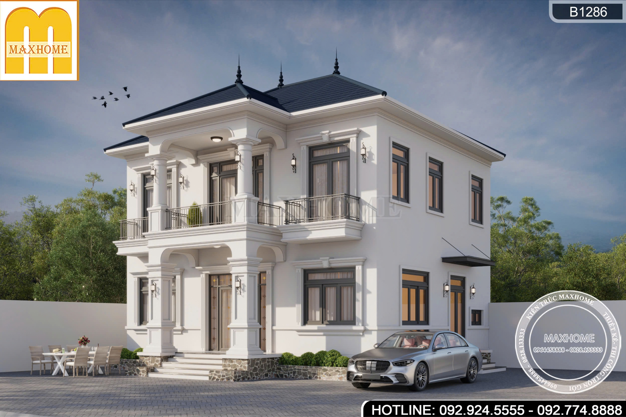 Nhà 2 Tầng Mái Nhật Tân Cổ  | MH47127