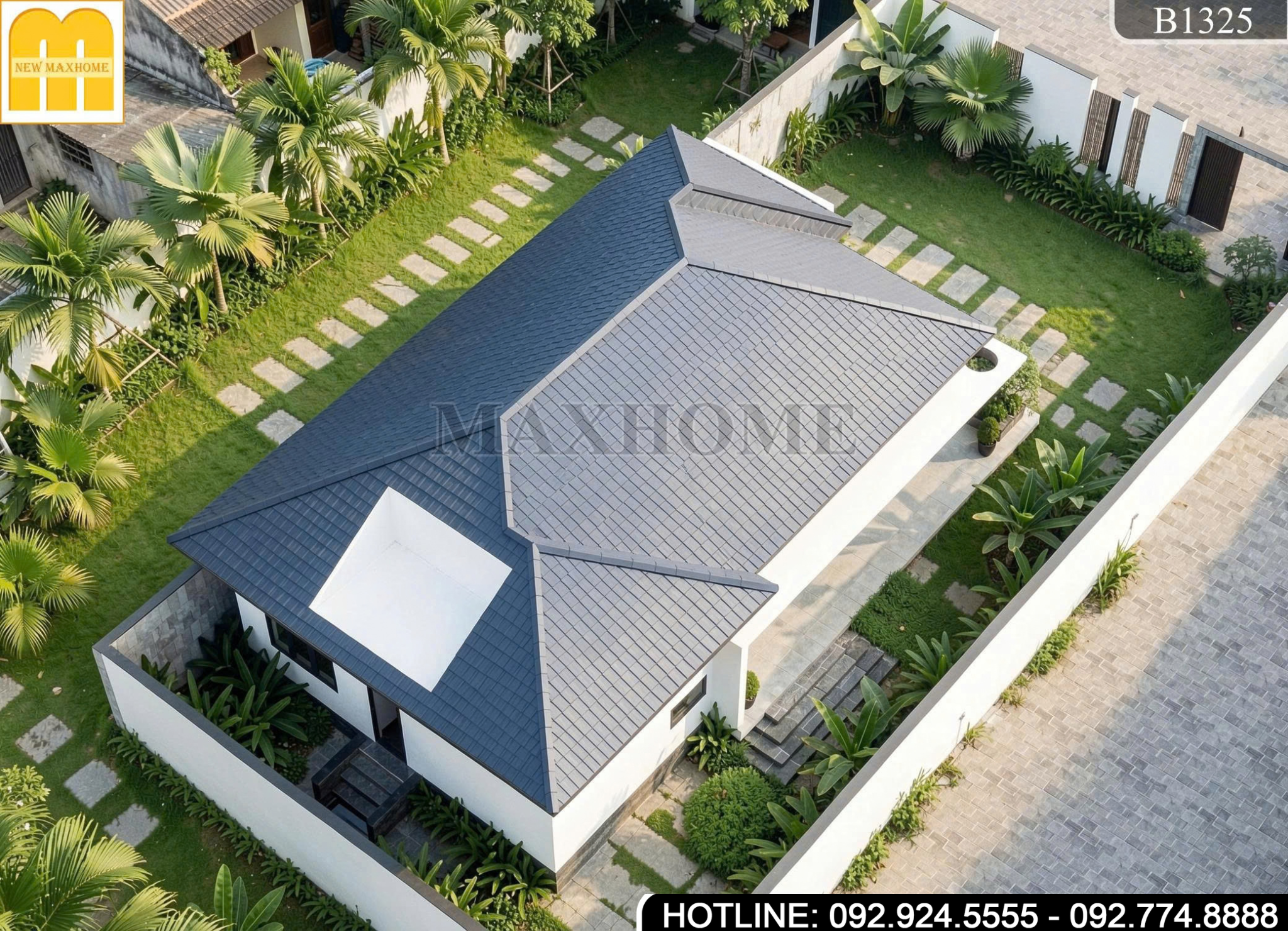 Nhà cấp 4 mái Nhật hiện đại | MH47179
