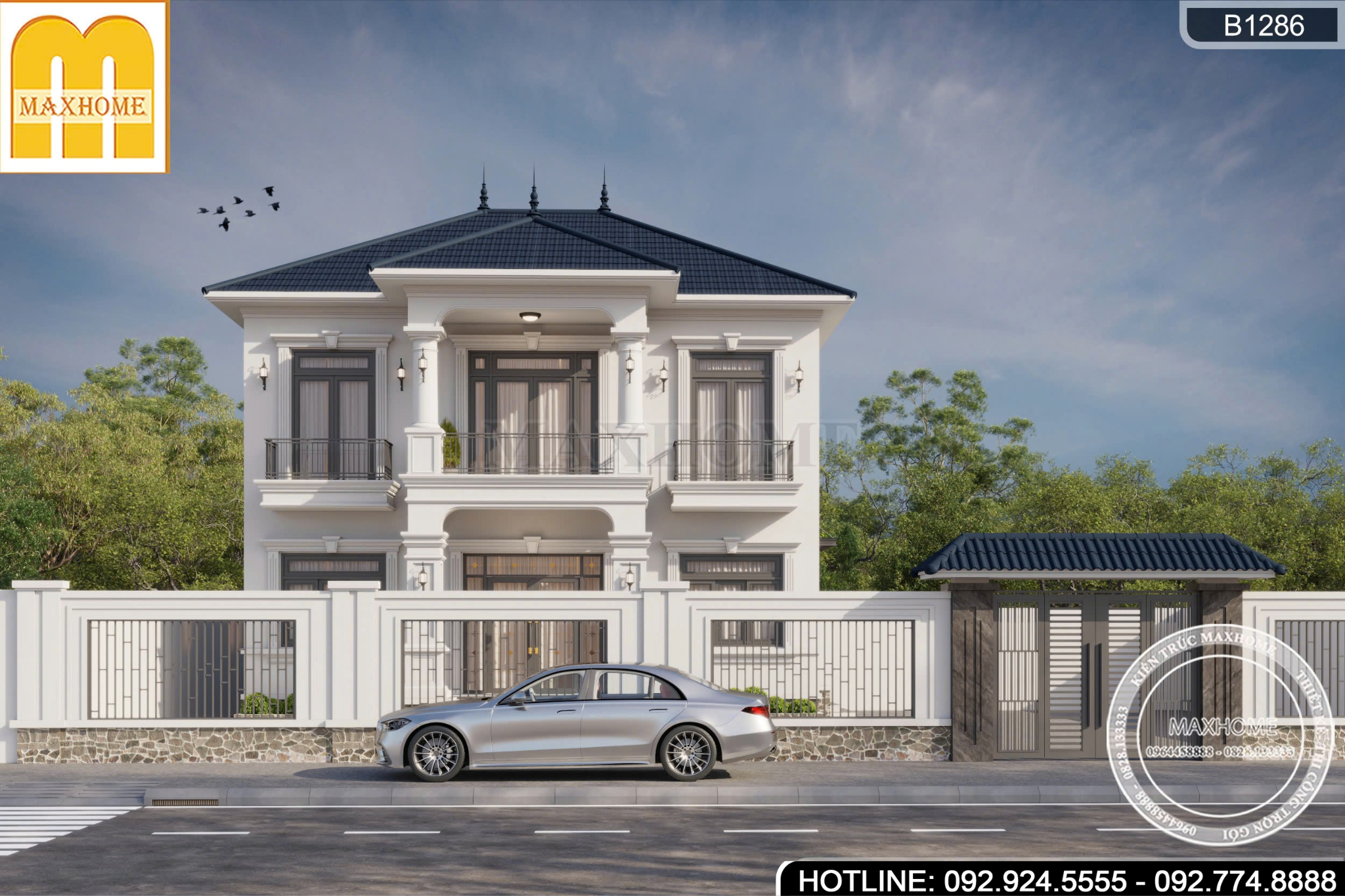 Nhà 2 Tầng Mái Nhật Tân Cổ  | MH47127