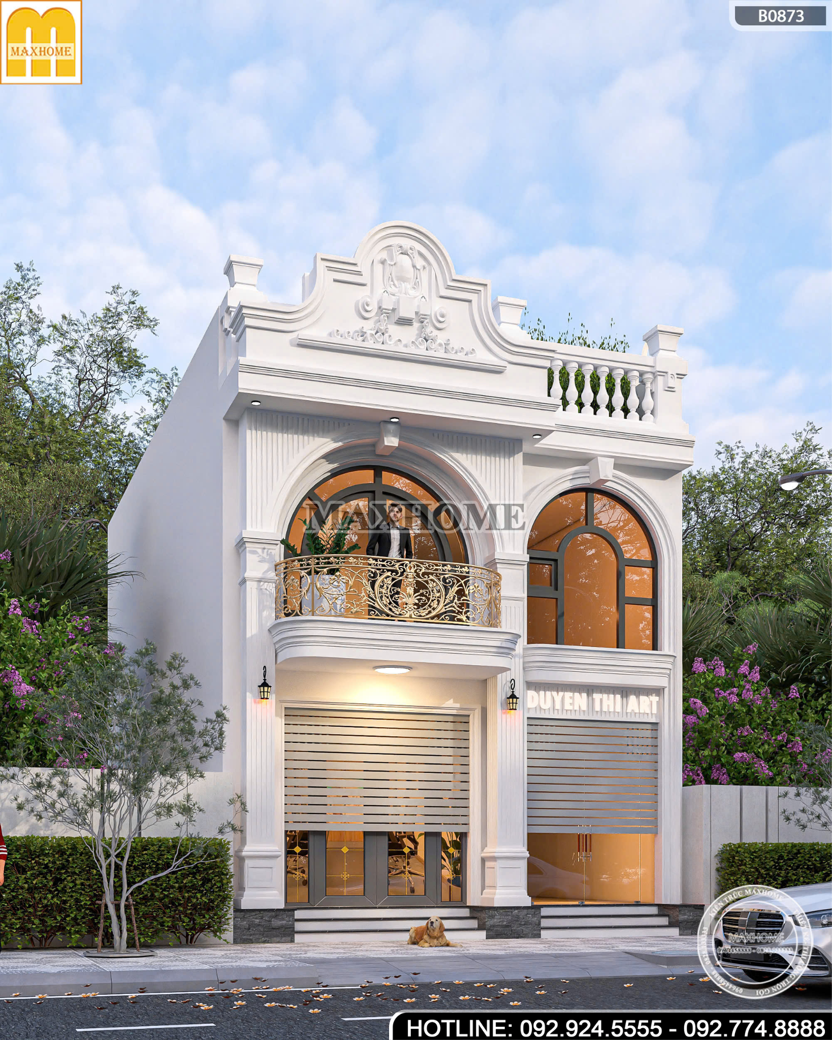Mẫu Nhà 2 Tầng Tân Cổ Điển | MH46864