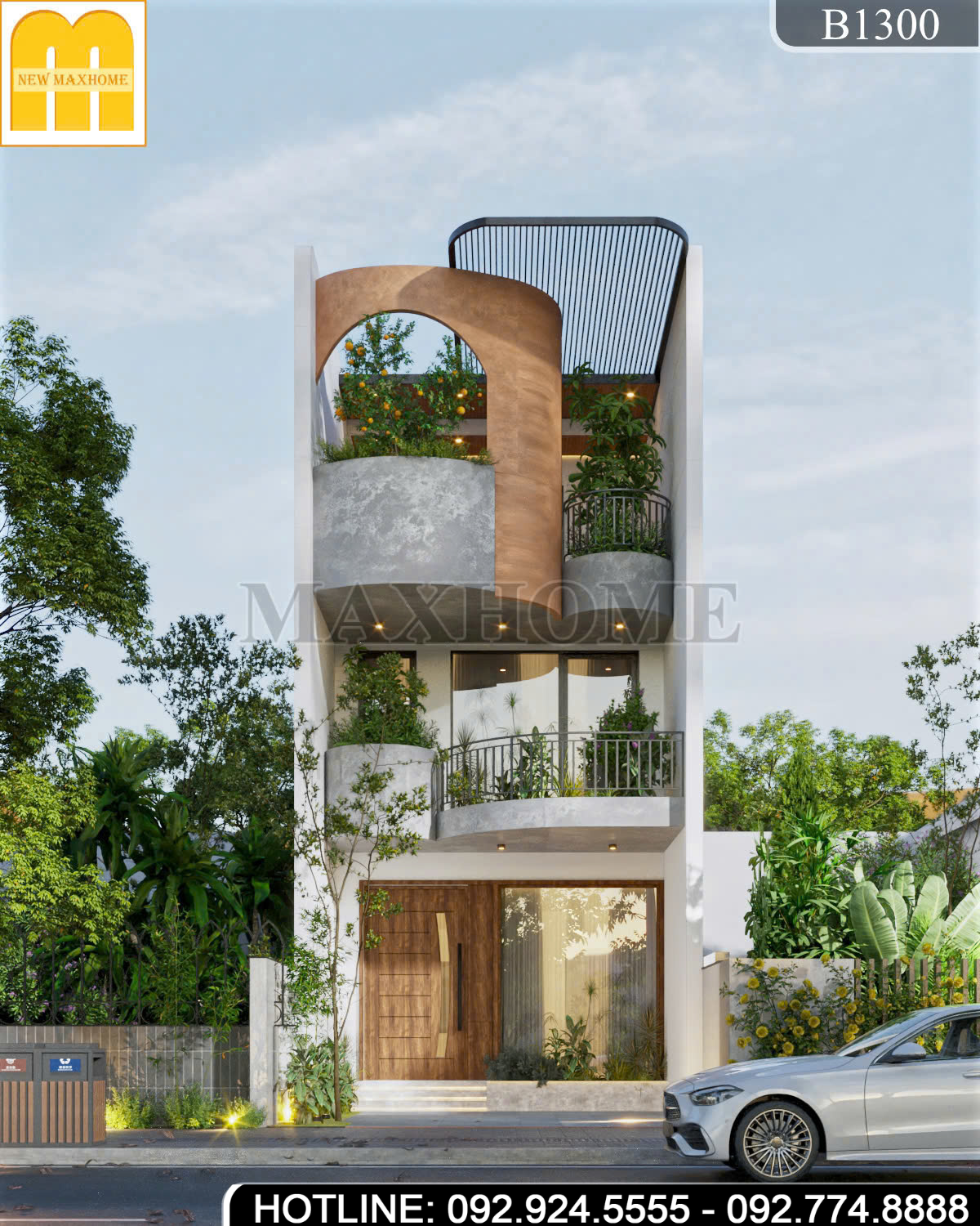 Mẫu Nhà Phố 3 Tầng Hiện Đại