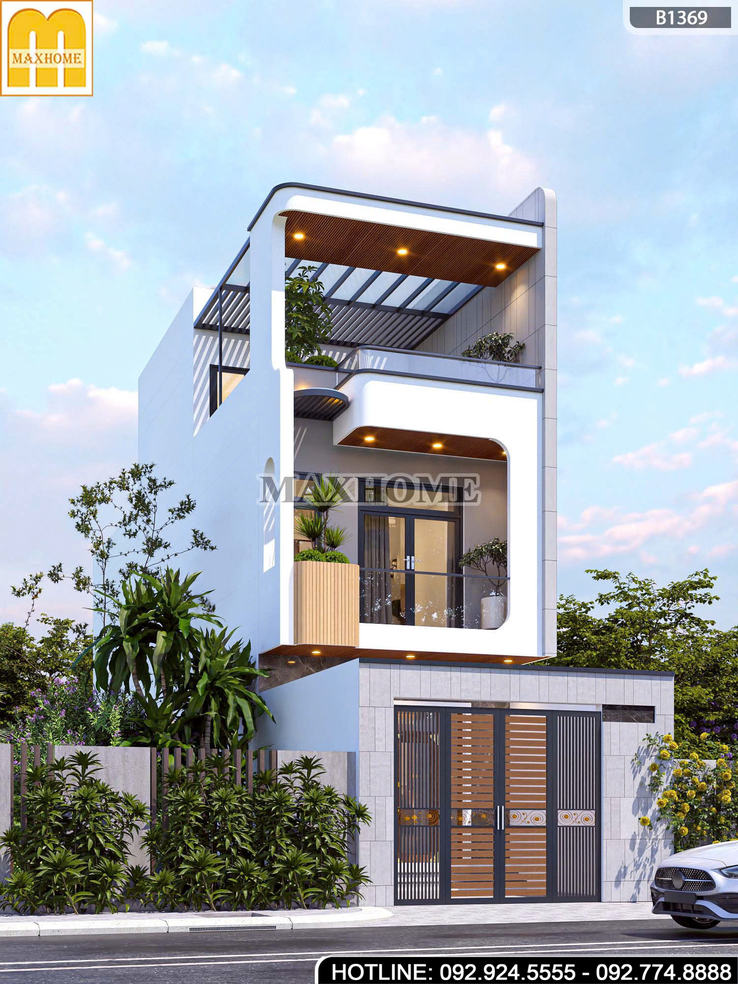 nhà phố 2 tầng 1 tum