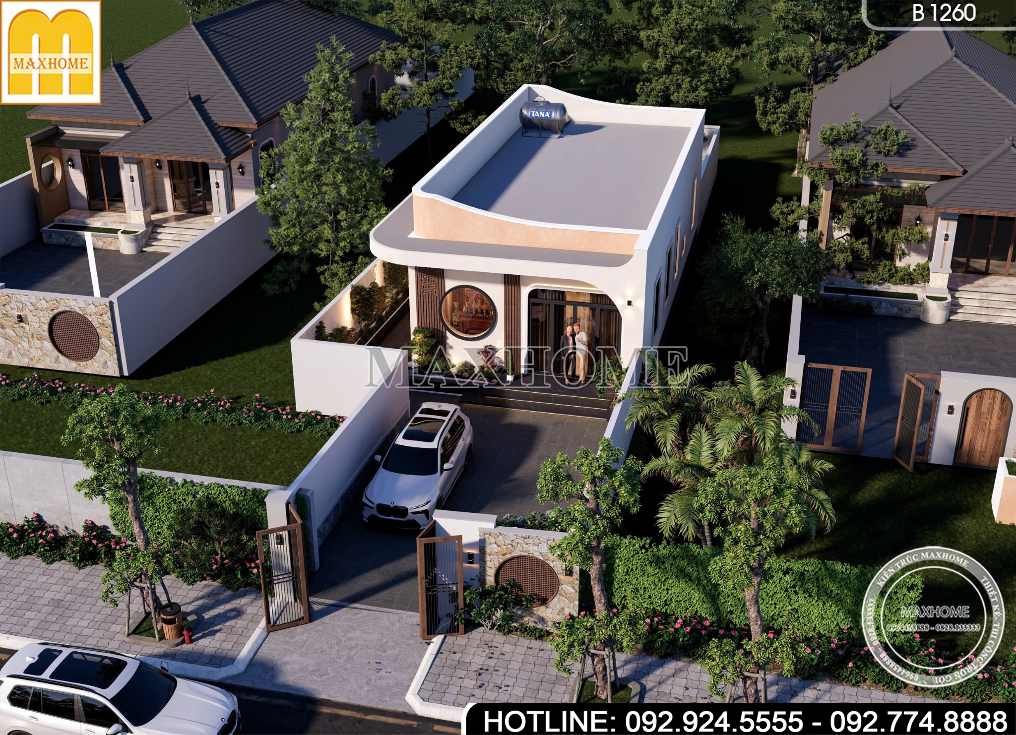 Mẫu Nhà Cấp 4 Mái Bằng Đẹp, Giá Rẻ | MH47085 Mẫu Nhà Cấp 4 Mái Bằng Đẹp, Giá Rẻ | MH47085