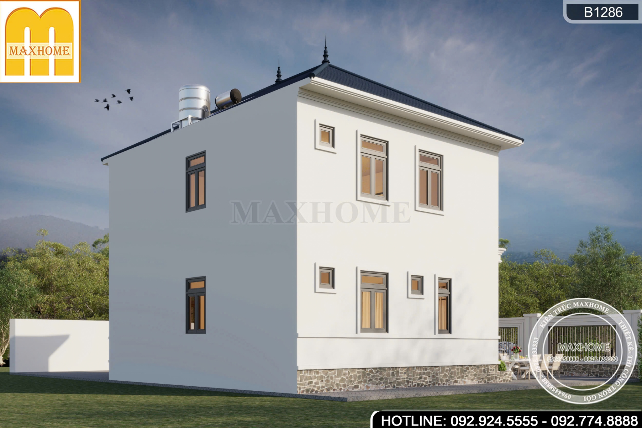Nhà 2 Tầng Mái Nhật Tân Cổ  | MH47127