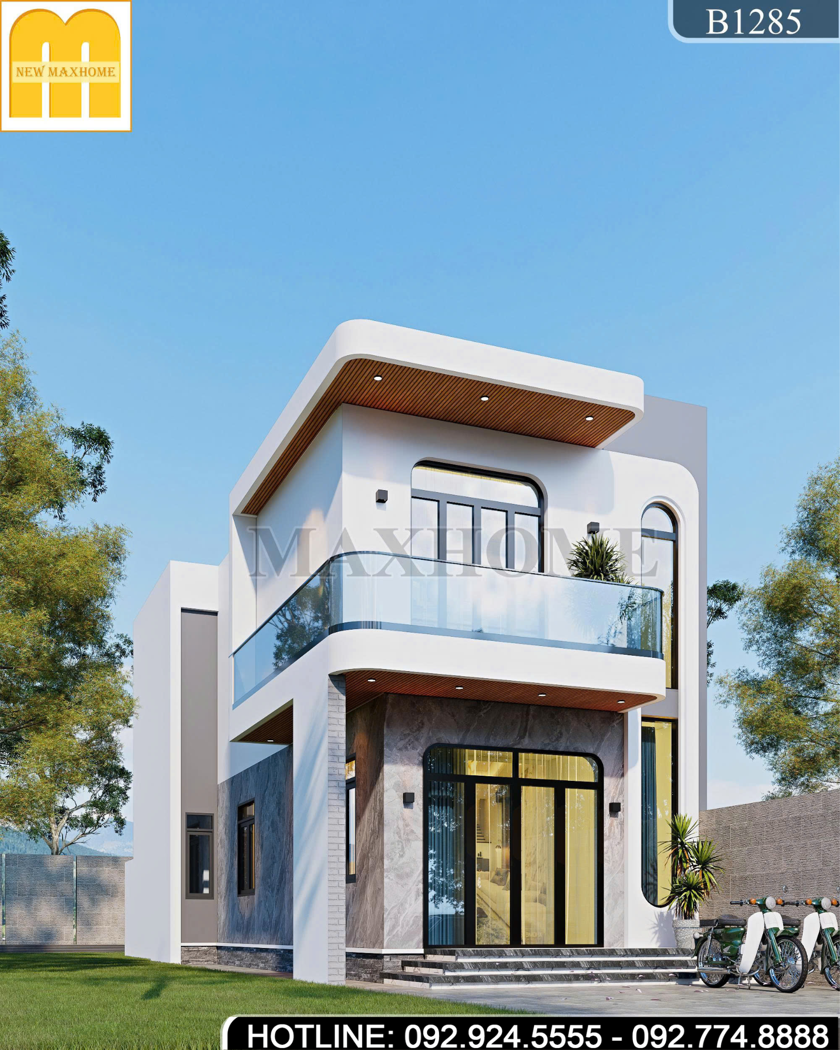 Mẫu nhà phố 2 tầng