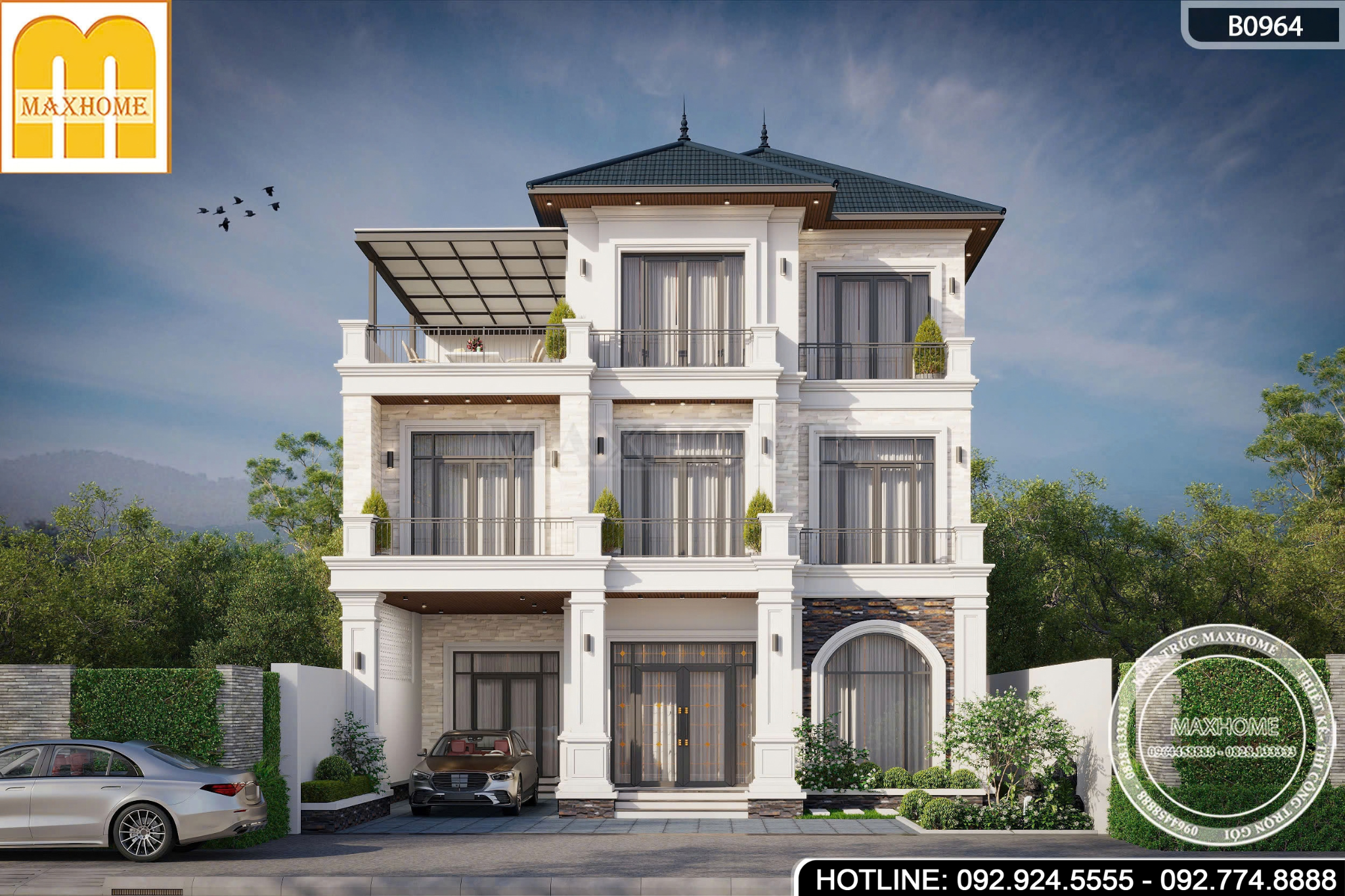 Nhà 3 Tầng Mái Nhật | MH47022