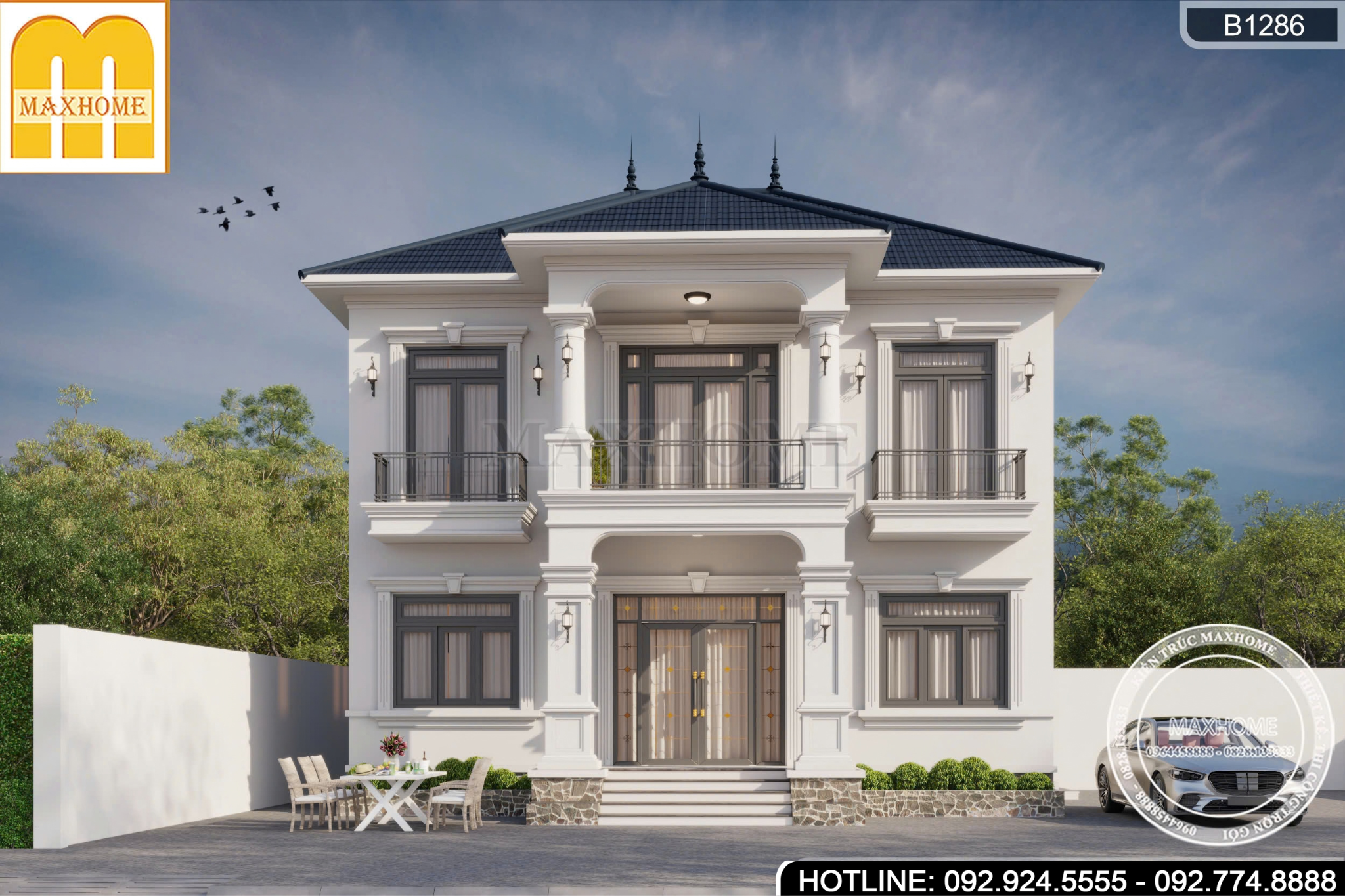 Nhà 2 Tầng Mái Nhật Tân Cổ  | MH47127