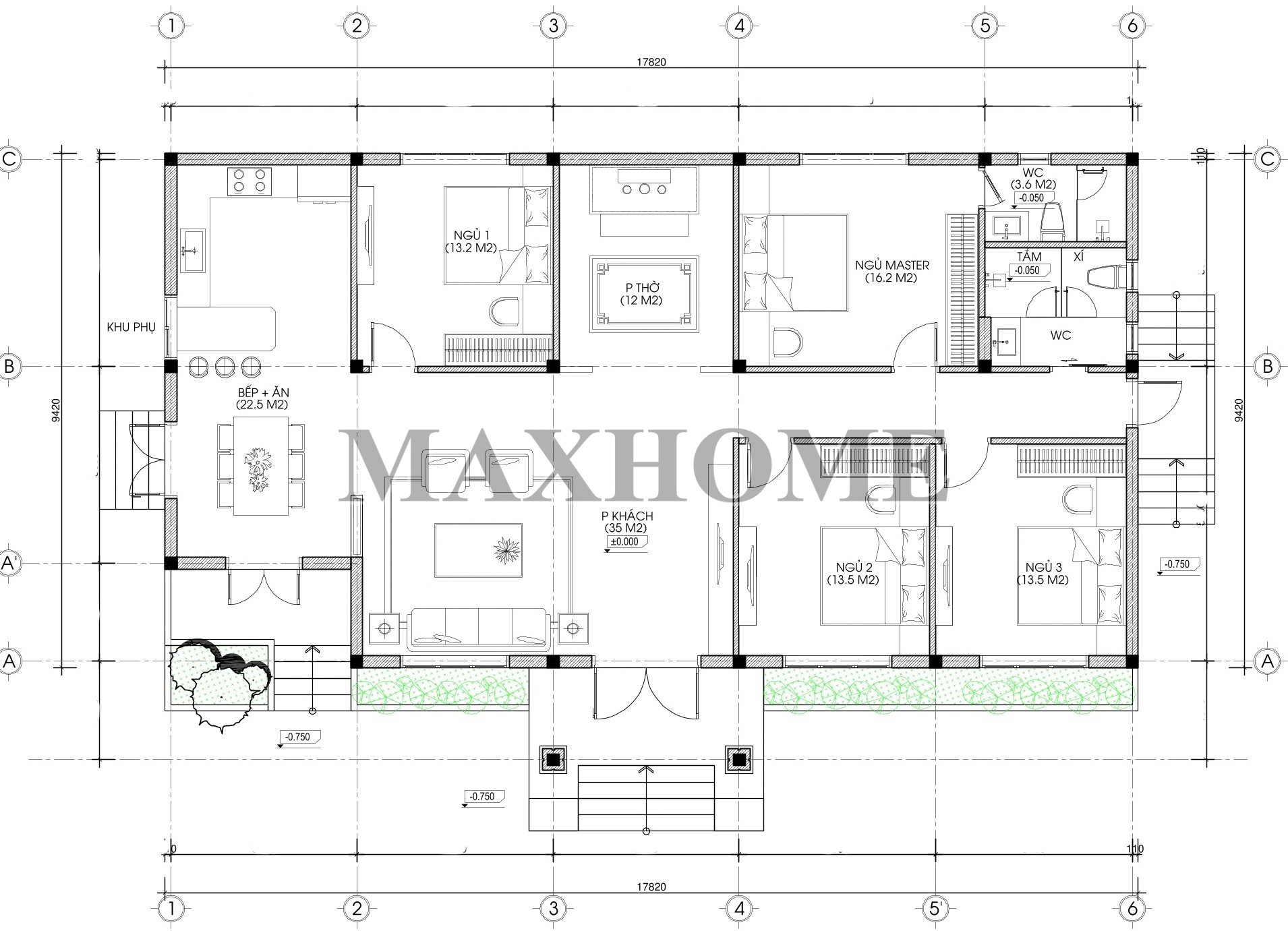 Gợi ý Mẫu Nhà Vườn Cấp 4 Chi Phí Tiết Kiệm, Sang Trọng | MH47120