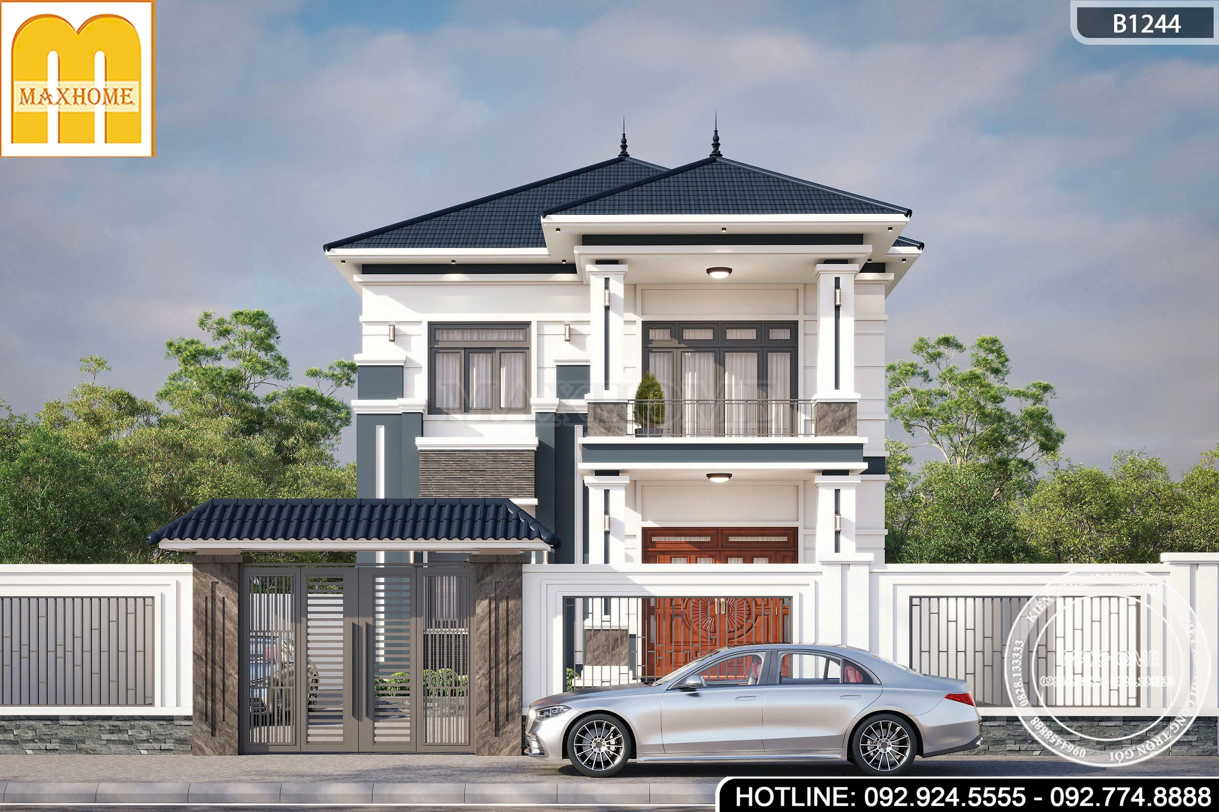 Mẫu 2 tầng mái Nhật hiện đại, sang trọng, không lỗi thời | MH47082