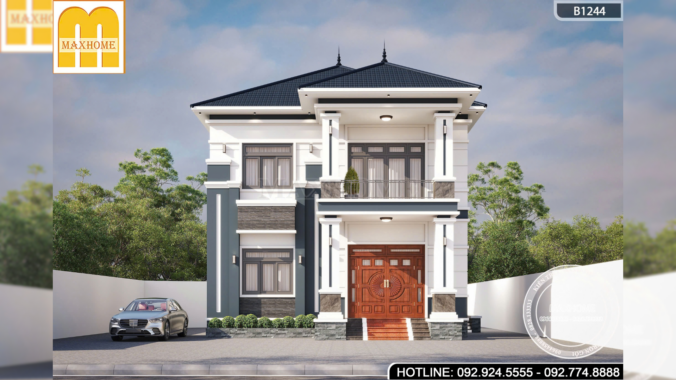 Mẫu 2 tầng mái Nhật hiện đại, sang trọng, không lỗi thời | MH47082