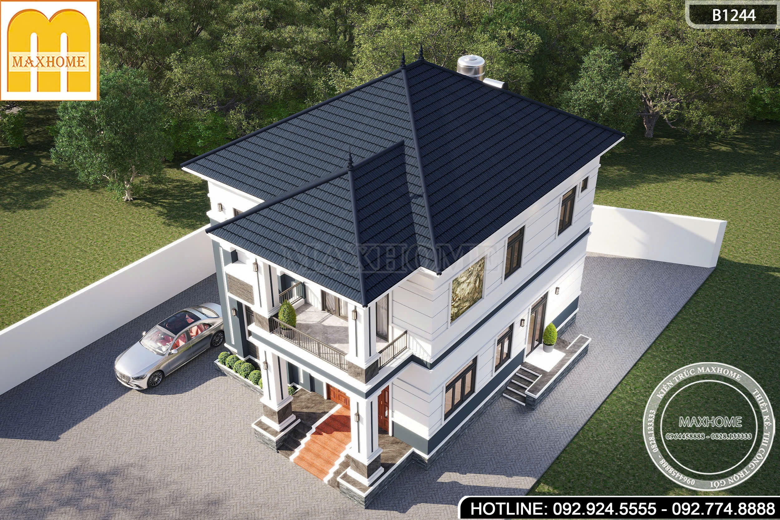 Mẫu 2 tầng mái Nhật hiện đại, sang trọng, không lỗi thời | MH47082