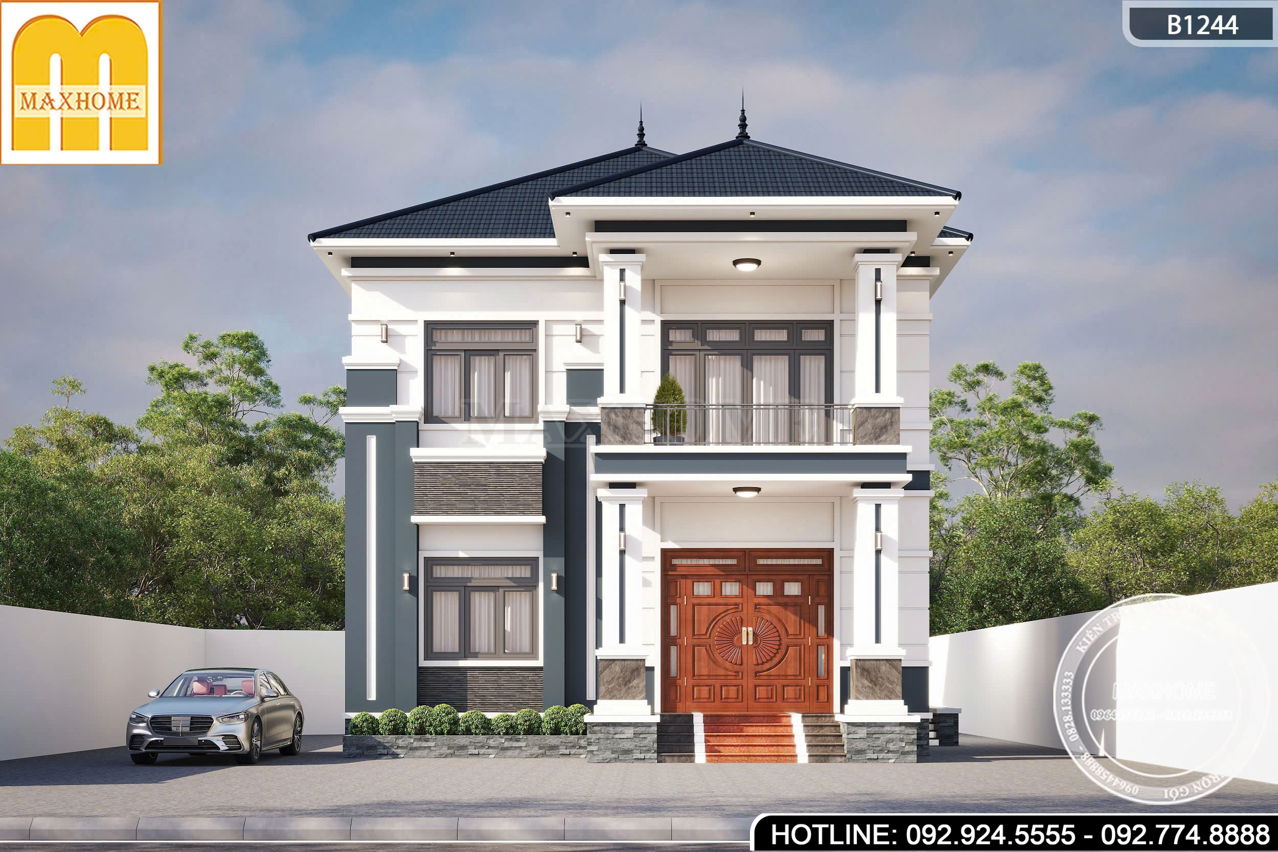 Mẫu 2 tầng mái Nhật hiện đại, sang trọng, không lỗi thời | MH47082