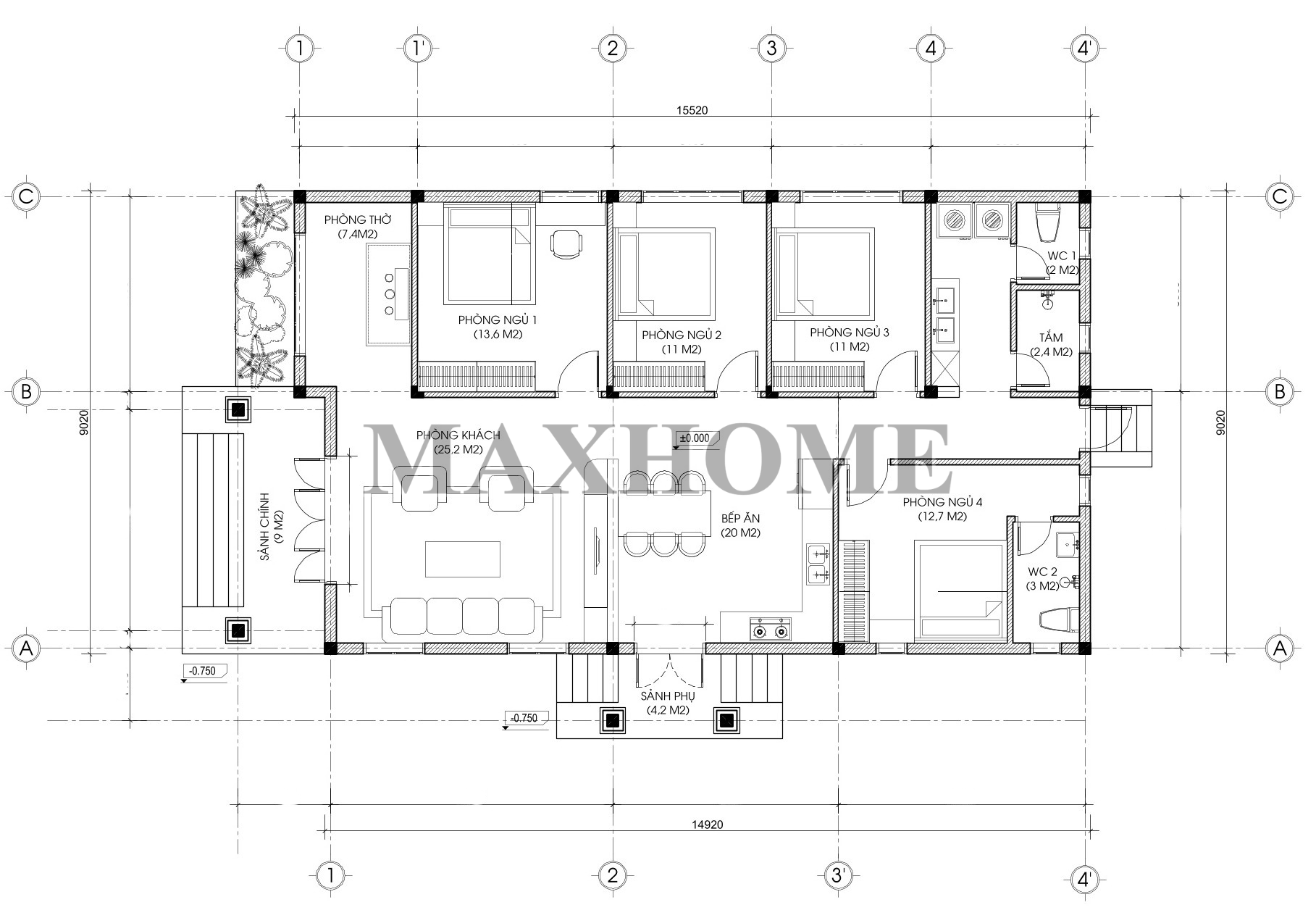 Mẫu cấp 4 mái Nhật đơn giản, được nhiều gia chủ tìm kiếm