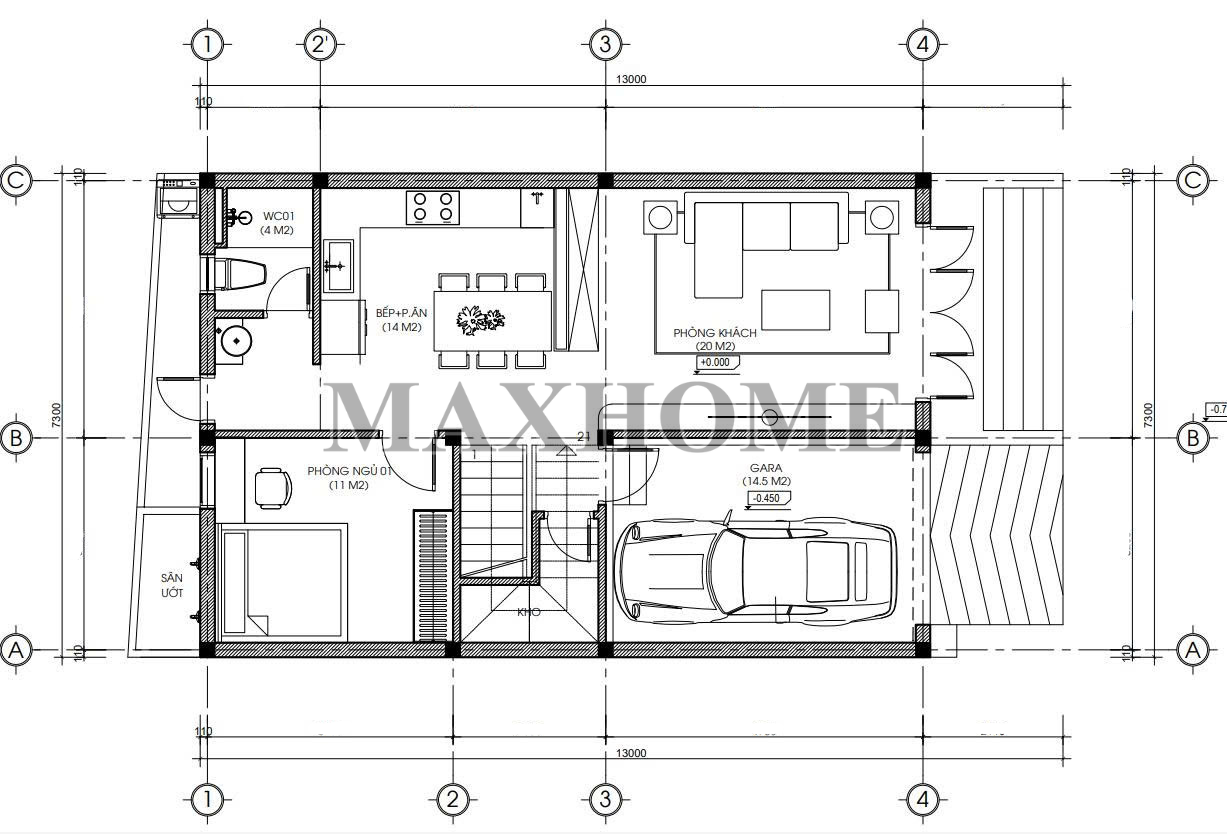 Mẫu nhà 2 tầng mái Bằng đang được ưa chuộng hiện nay