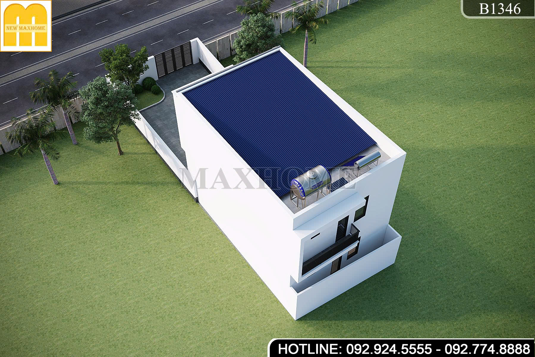 Mẫu nhà 2 tầng mái Bằng đang được ưa chuộng hiện nay