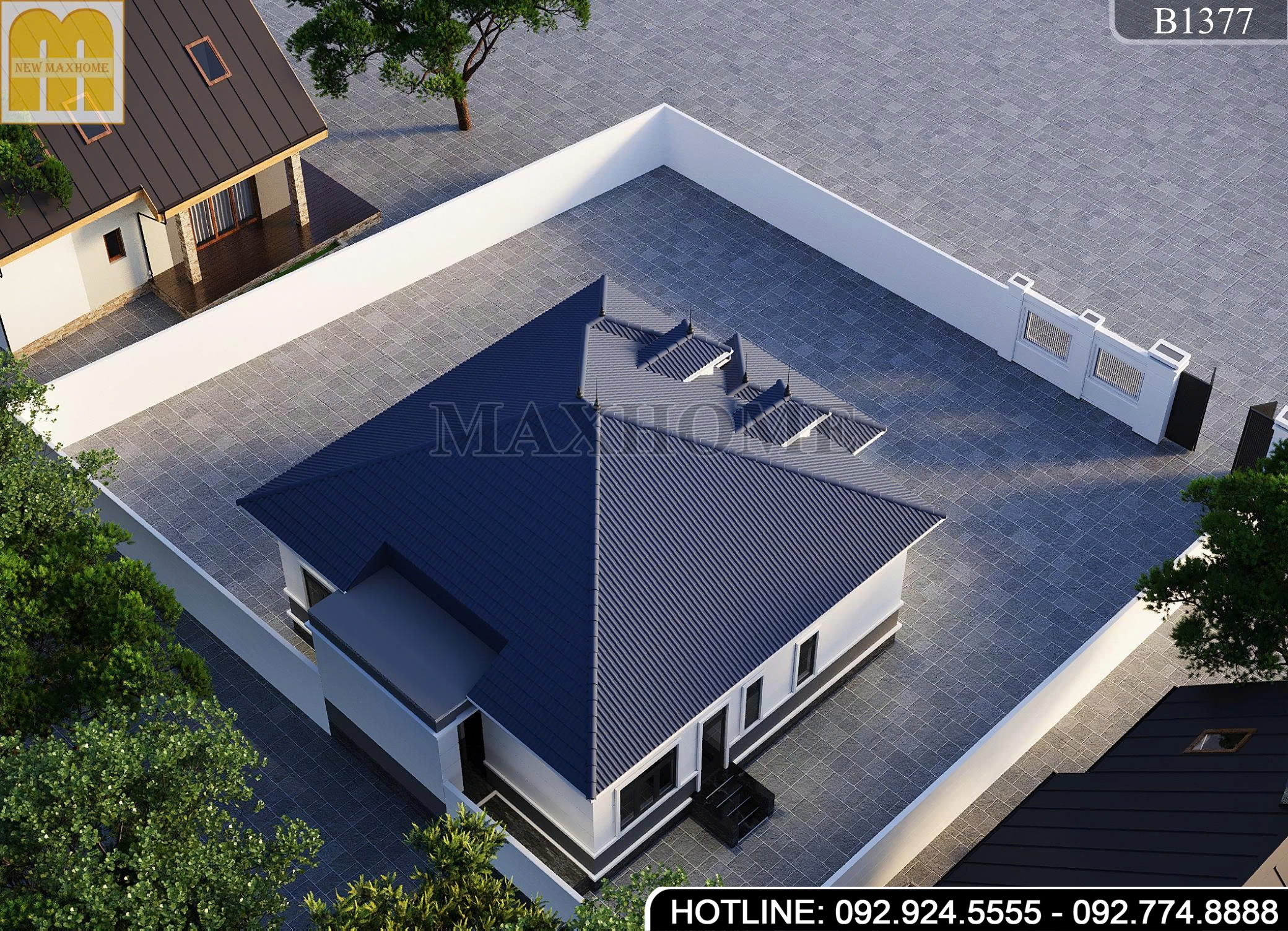Mẫu nhà mái Nhật hiện đại, sang trọng, công năng 4 phòng ngủ | MH47198