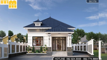 Mẫu thiết kế nhà vườn mái Nhật 3 phòng ngủ siêu đẹp | MH47121