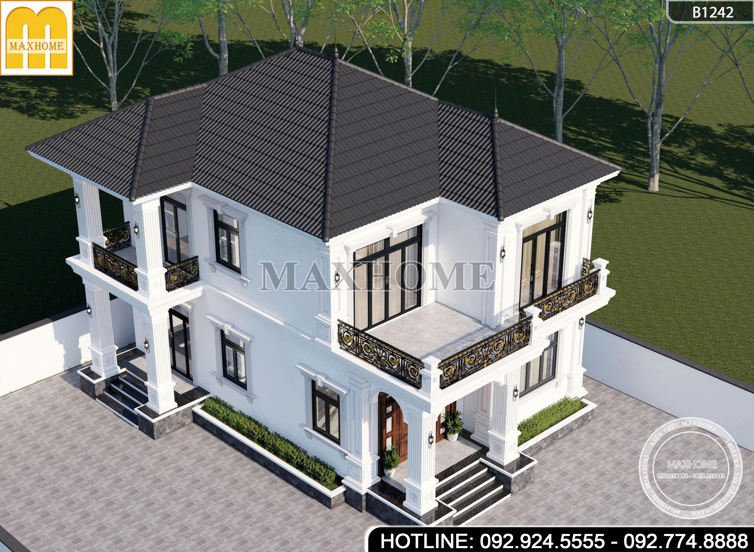 Nhà 2 tầng mái Nhật tân cổ điển sang trọng, đẳng cấp | MH47058