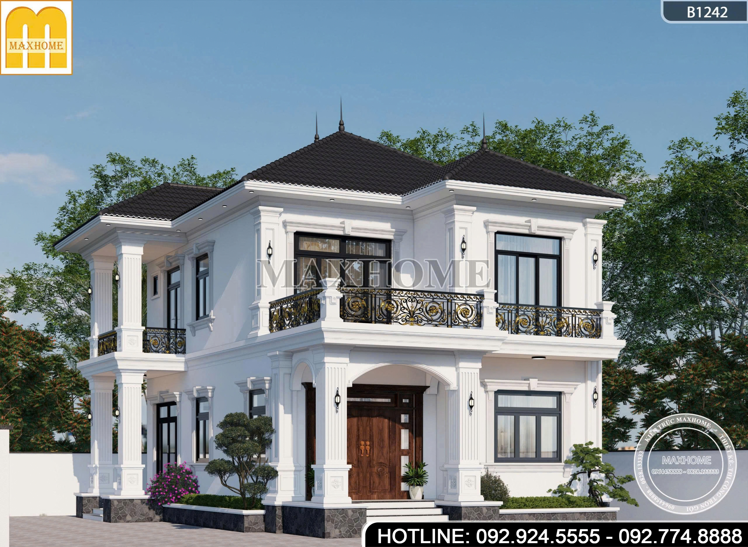 Nhà 2 tầng mái Nhật tân cổ điển sang trọng, đẳng cấp | MH47058