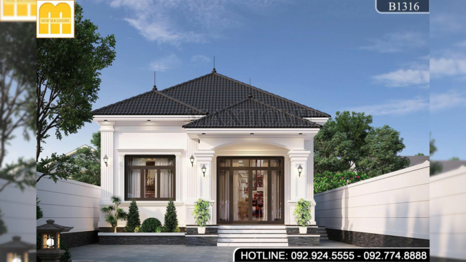 Nhà vườn 1 tầng công năng 3 phòng ngủ đẹp mê | MH47153