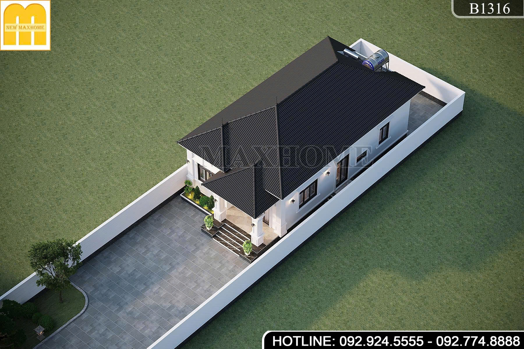 Nhà vườn 1 tầng công năng 3 phòng ngủ đẹp mê | MH47153