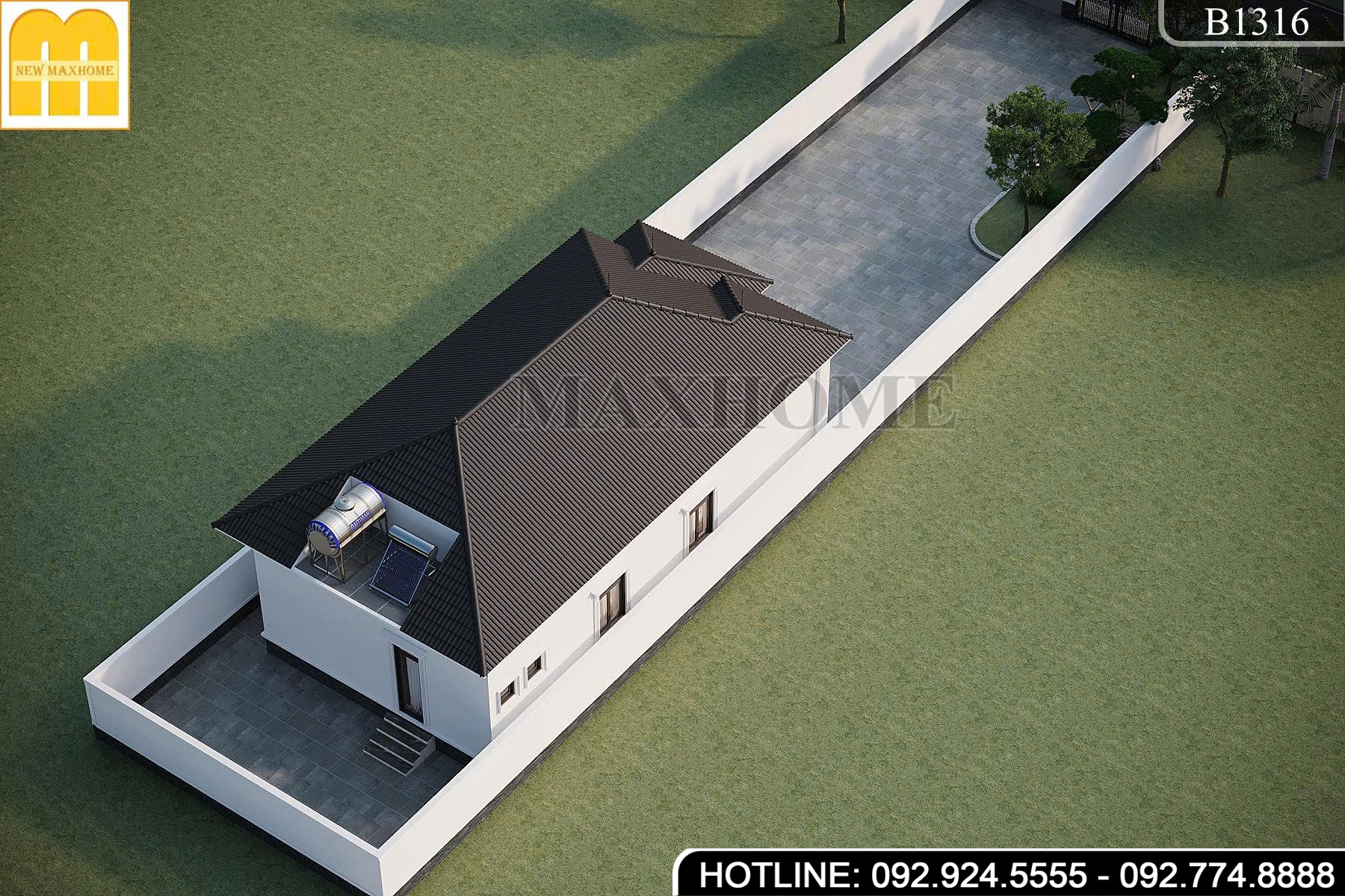 Nhà vườn 1 tầng công năng 3 phòng ngủ đẹp mê | MH47153