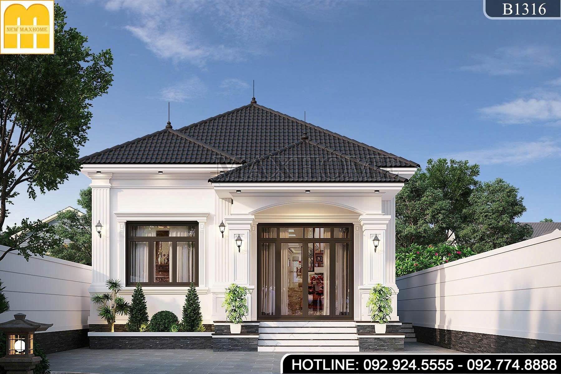 Nhà vườn 1 tầng công năng 3 phòng ngủ đẹp mê | MH47153