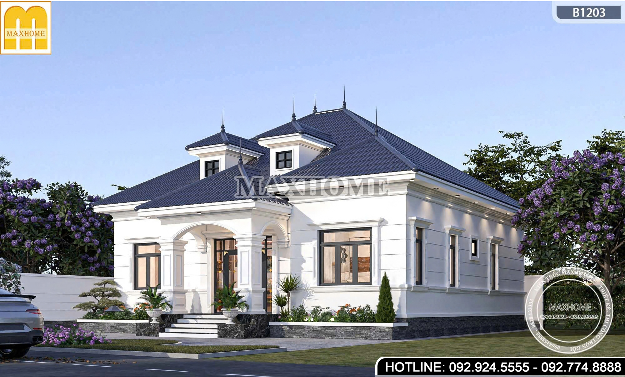 Thiết kế mẫu mái Nhật tân cổ điện siêu đẹp, siêu sang | MH47106