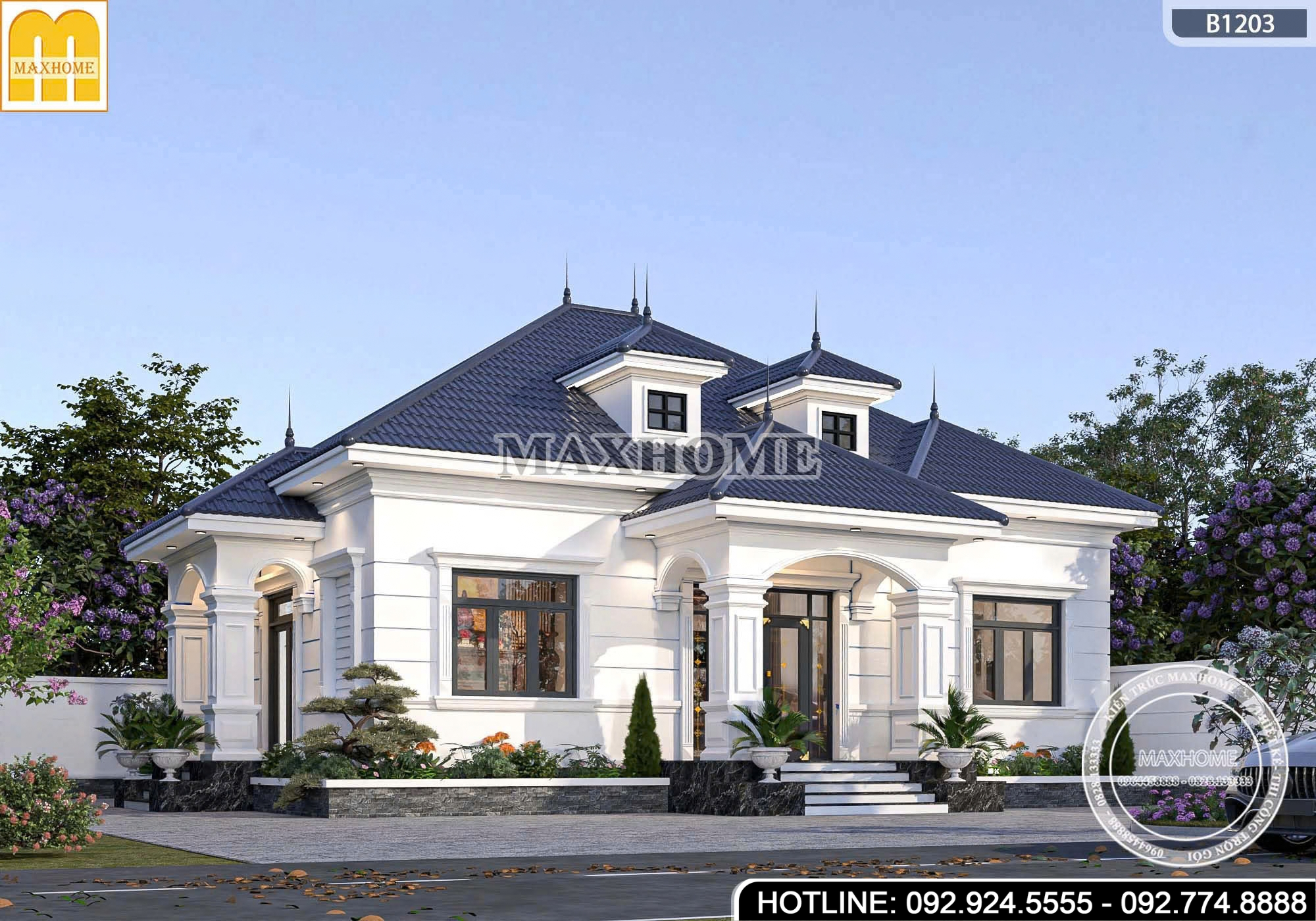 Thiết kế mẫu mái Nhật tân cổ điện siêu đẹp, siêu sang | MH47106