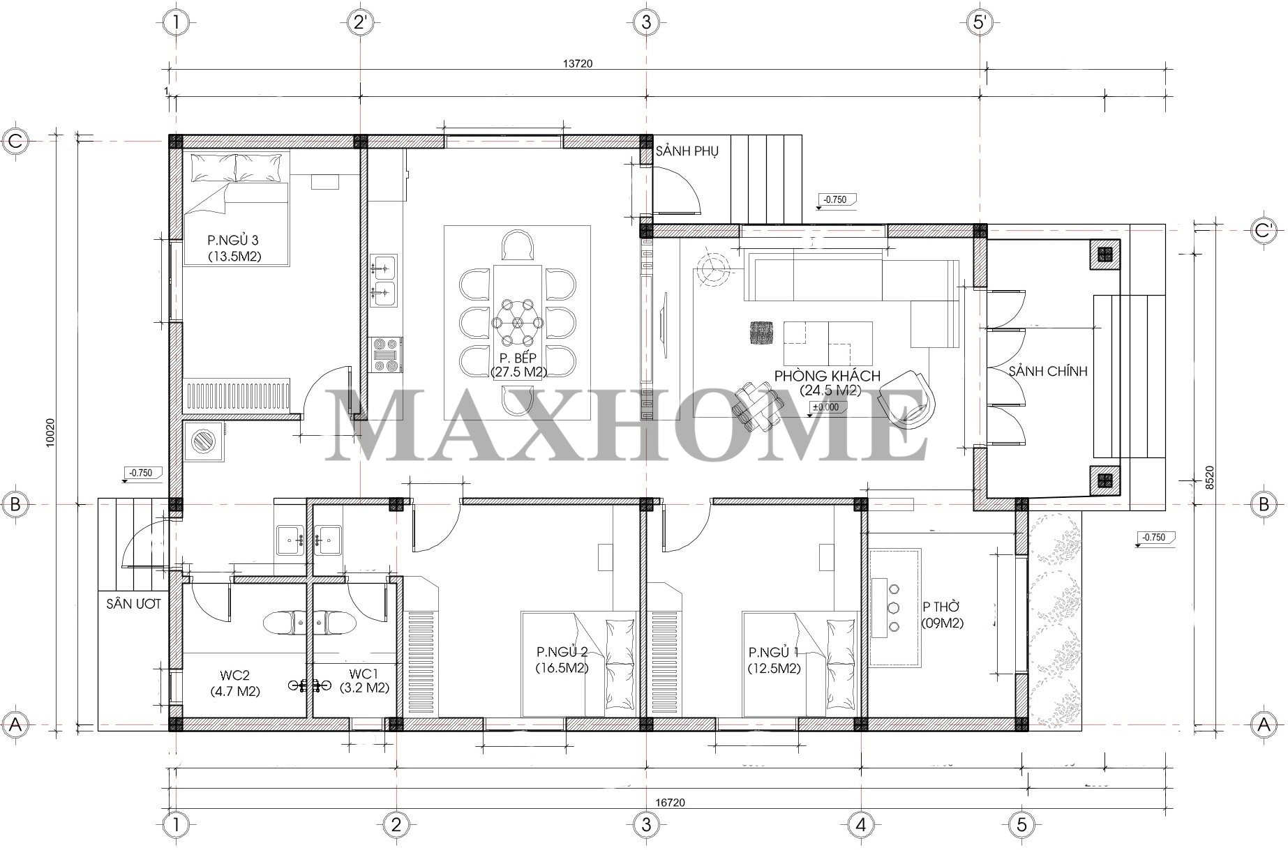 Thiết kế mẫu nhà cấp 4 mái Nhật hiện đại, sang trọng