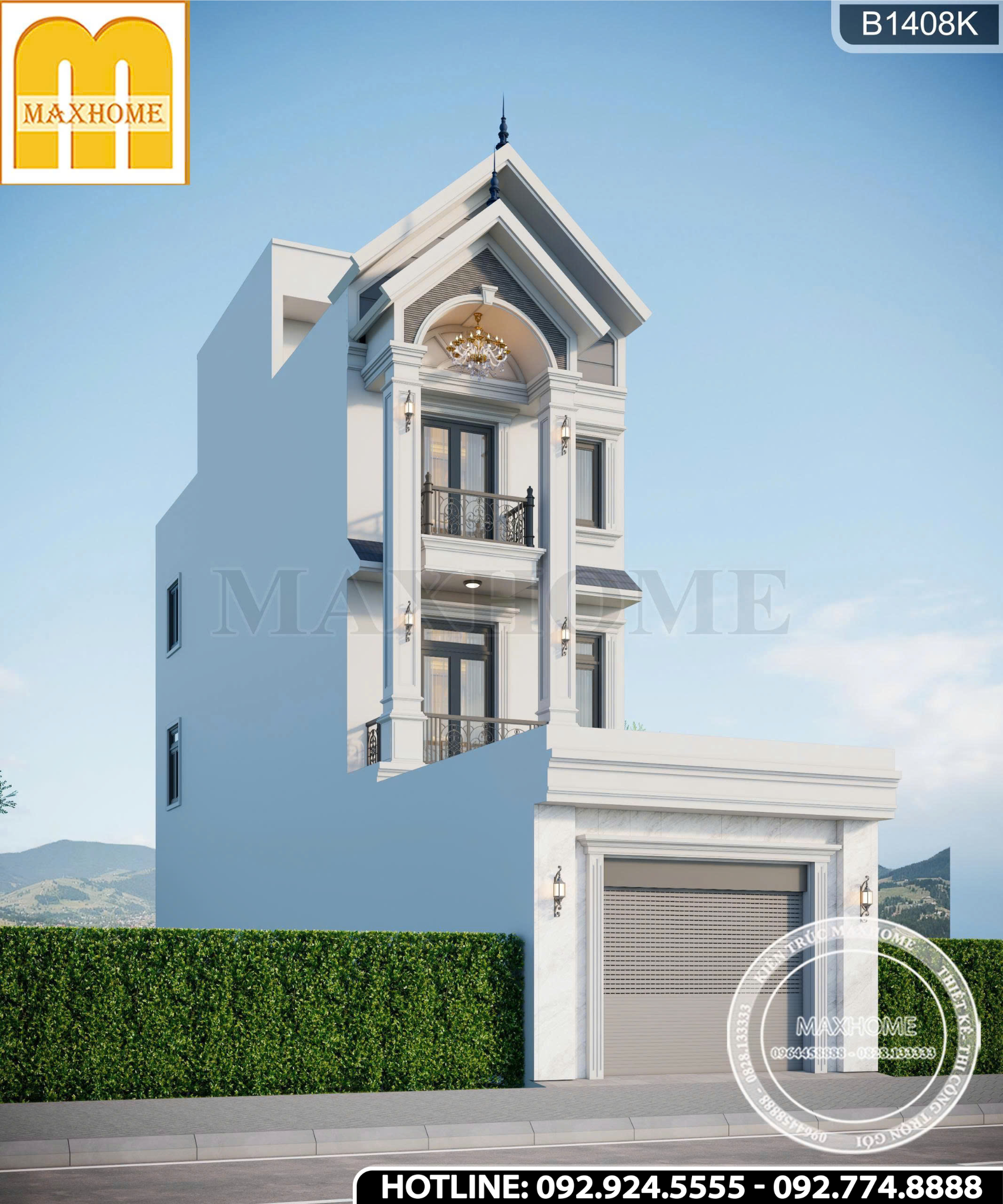 Bản Vẽ Nhà Phố 3 Tầng Mái Thái Đẹp